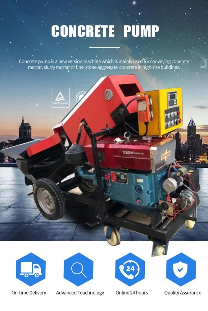 Good Quality Conveying Pump Aggregate Portable Small Diesel Concrete Pump