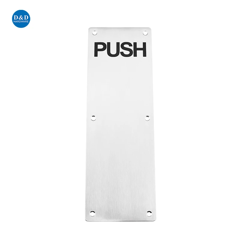 Square Corner Push Plate Stainless Steel Push Plate Office Door Sign Plate for Wall