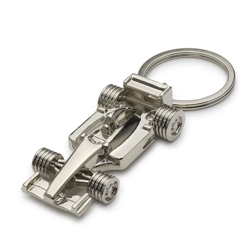 27mm*60mm Wholesale Newest and Fashionable Mini Formula Car Metal Keychains Metal Crafts Hardware Accessories