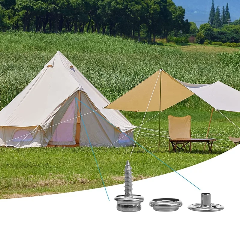 Stainless Steel Marine Boats Canvas Tent Yacht Screw Stud Snap Button Canvas Cover Snap Button Fastener