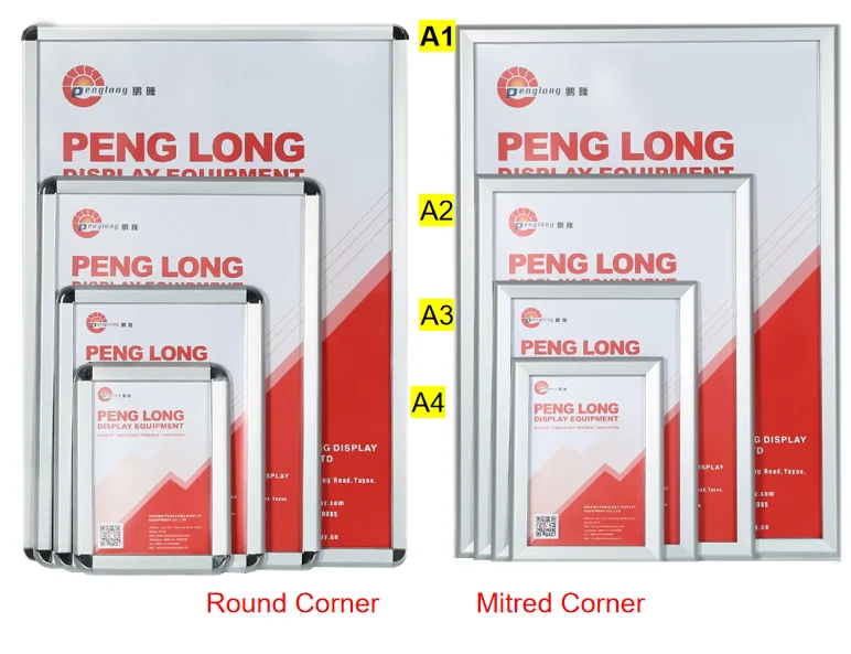 Cheap A0 A1 A2 A3 A4 18*24 inch wall mount single side aluminum snap poster picture frame