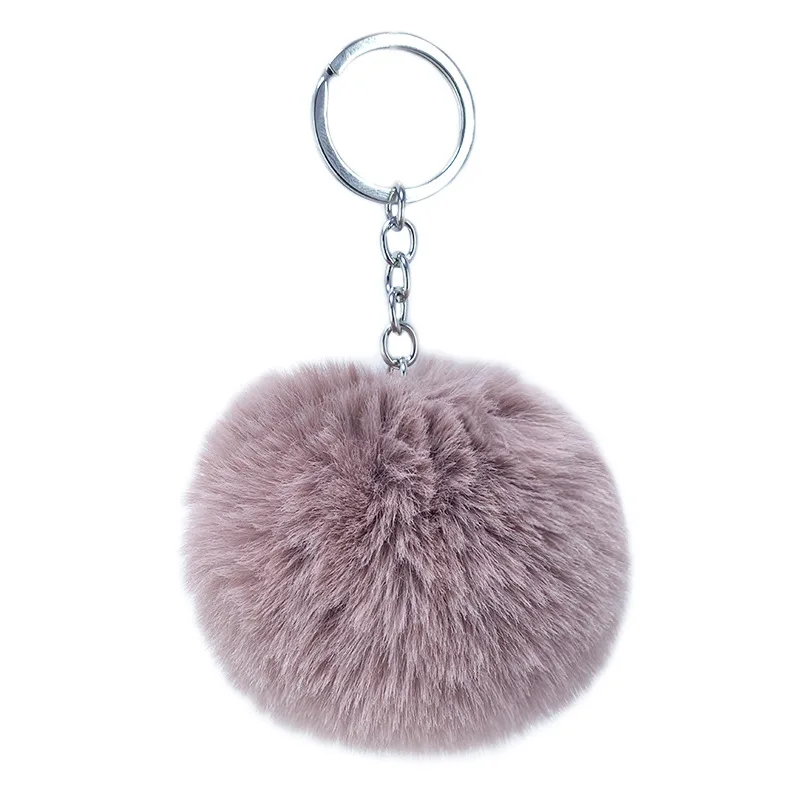 Wholesale Pendant Keyring Gift Plush Cute Fur Key Chain For Women Bag Ornaments Small Toy Soft Pom Pom Ball Car Key