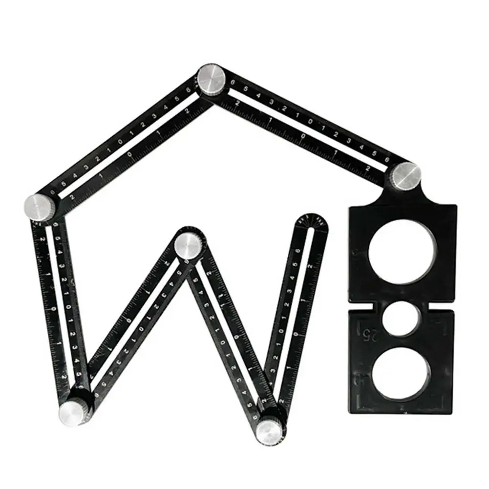construction tool adjustable guide tool multi angle measuring ruler aluminum six-folding universal position measurement