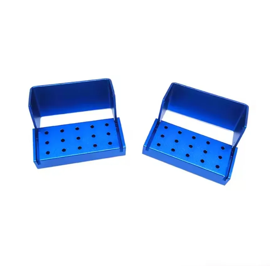 15 holes Dental endo Bur Holder stand block Metal box For FG OEM Aluminum Autoclavable