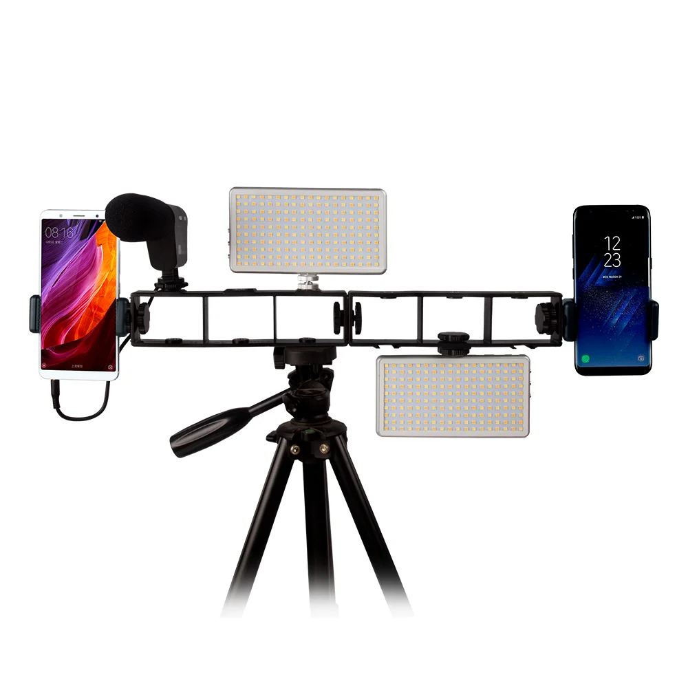 LituFoto Y8 Multi-camera Dedicated Live broadcast stand Multi-function mobile live broadcast clip Three-position activity clip
