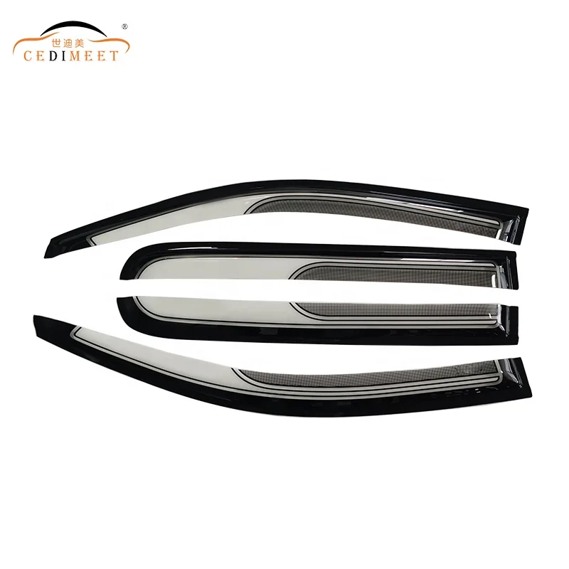 Smoke Car Exterior Vent Shield Acrylic Window Deflector Door Visor Shield Sun Rain Visor Use For Hilux Vigo 2005-2011