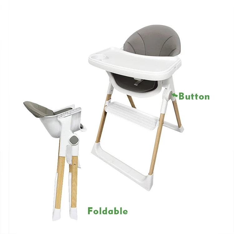New design modern newborn baby feeding high chair easy folded highchair