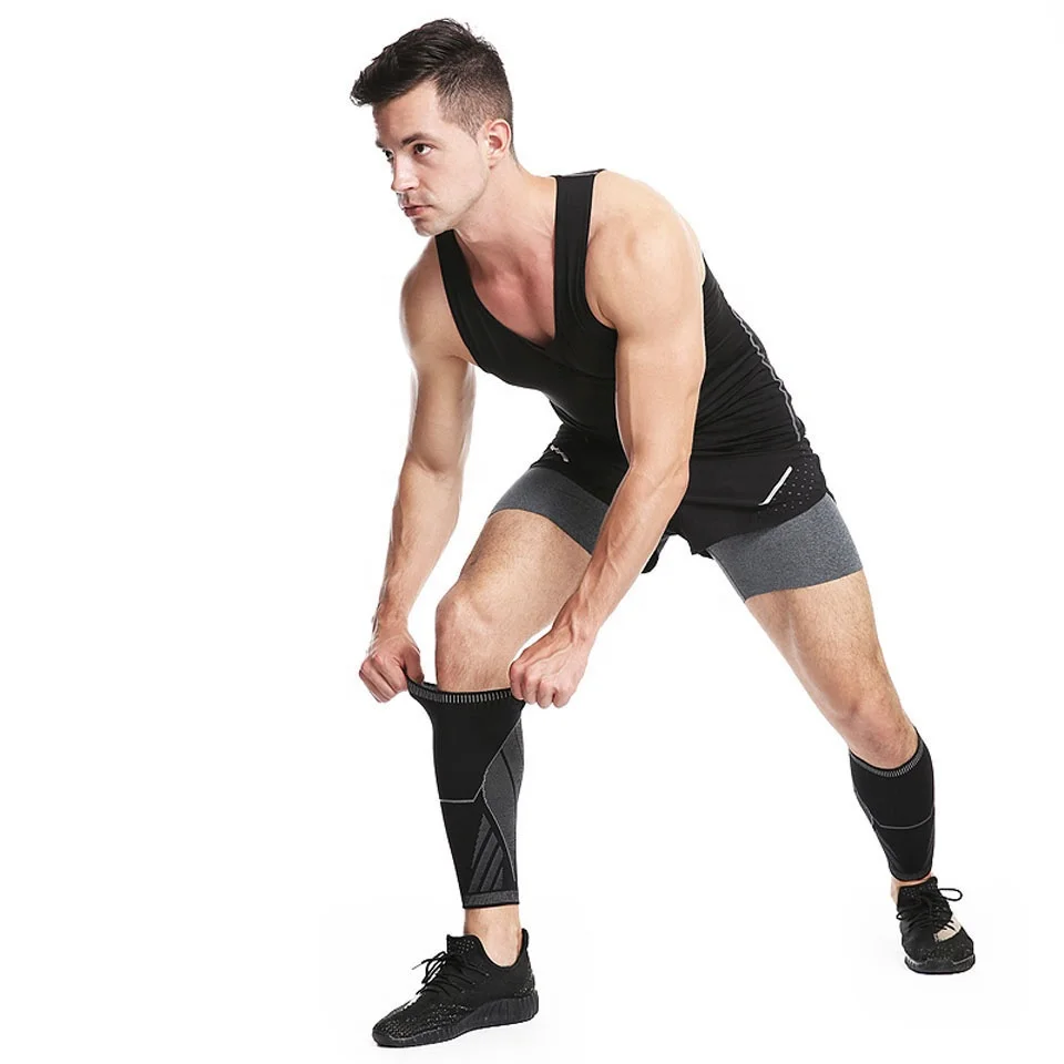 Elastic Custom Protect Gym Sport Shin Compression Calf Sleeve