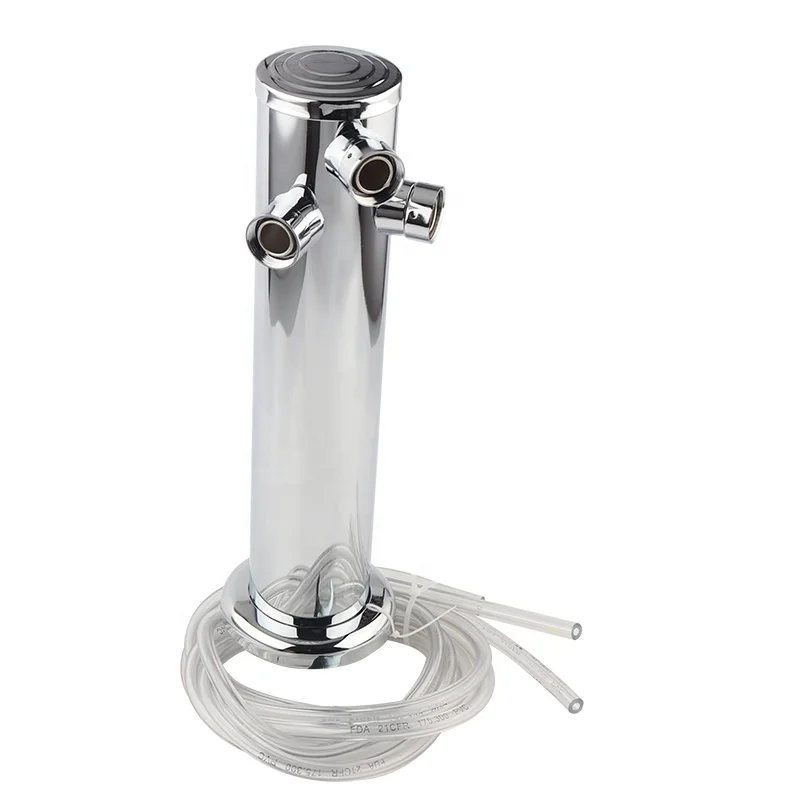 Stainless Steel Column Beer Tap Faucet Tower Triple Tap Drink Dispenser For Sale
