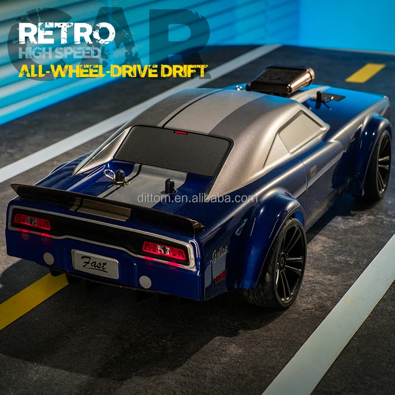 SCY-16303 1/16 2.4G RC Muscle Car 4WD Electric Flat Drift Racing Vehicle With Demon Angel Eyes Hadlights