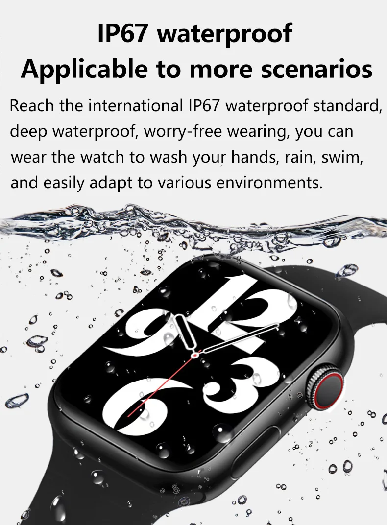most popular smartwatch  1.75 inch full touch fitness  Ip67 waterproof watch 