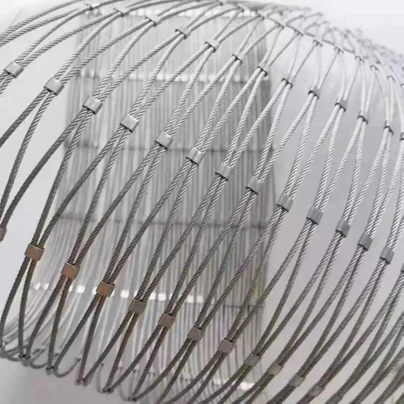 Ferrule Type Flexible 316 Stainless Steel Wire Rope Cable Net Zoo Bird Parrot Aviary Mesh Safety Fence