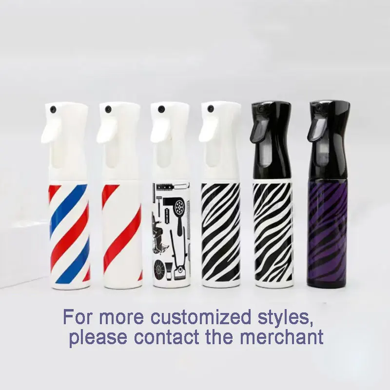 300ml500mlBarber Shop salon Use Refillable Ultra Fine Mist Sprayer Empty Continuous Water Hair Spray Bottle for Hairdressing