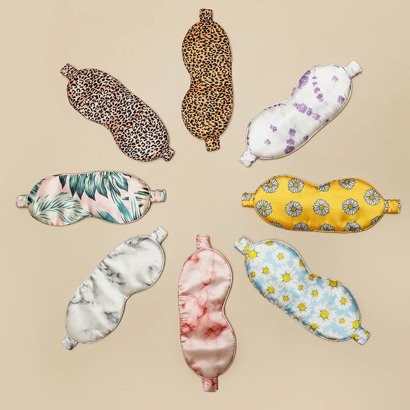 Custom Logo 22mm Silk Eye Mask Covers Mulberry 100% Pure Silk Sleeping Eye Mask