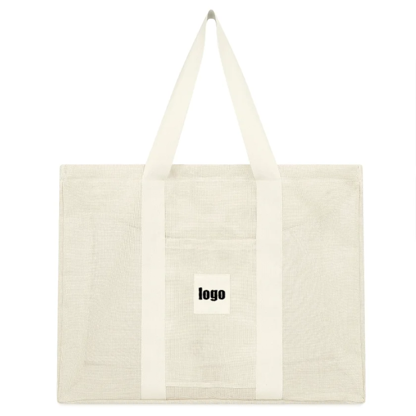 2024 BR New Style Hot Selling Beach Customized Tote PVC XL Mesh Bag, Nylon Strap Waterproof And Sand proof Large Capacity Bag/