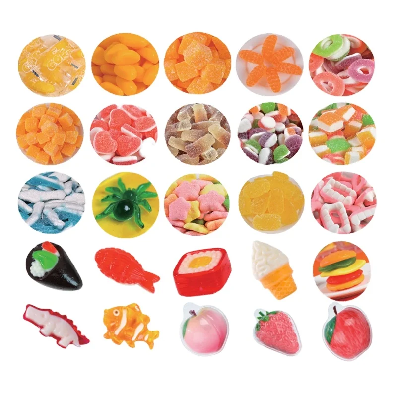 Customized shape gummy bulk wholesale shaped fruit flavor sweets gummies exotic candy gummy candy
