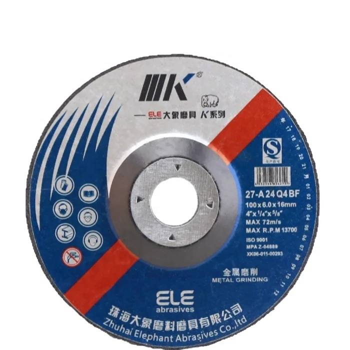 IIIK Brand Cost-Effiective fast grinding disc 4 inch metal grinding wheel