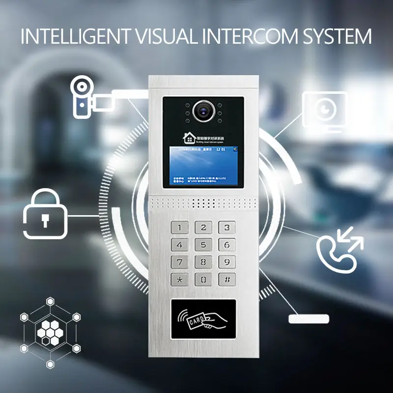 High quality Multi Apartment video door phone building video intercom system for apartments Network SIP video cloud interphone