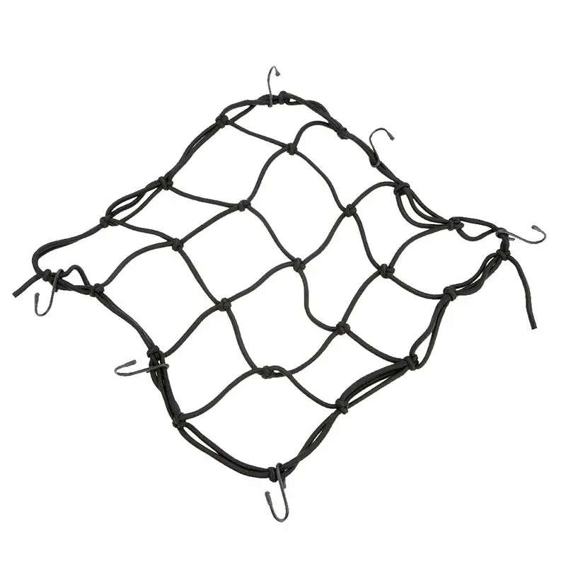30x30cm Universal Flexible Elastic Motorcycle Bicycle Luggage Cargo Net With Hooks