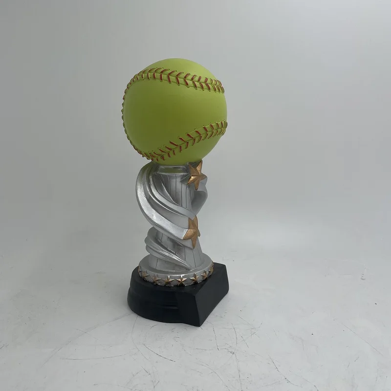 Custom Sport Softball Trophy Resin Crafts Handmade Resin Trophy JE-082