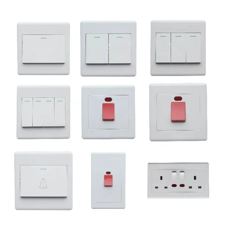 ABS material plug socket home hotel electrical sockets and switches Power wall switch socket