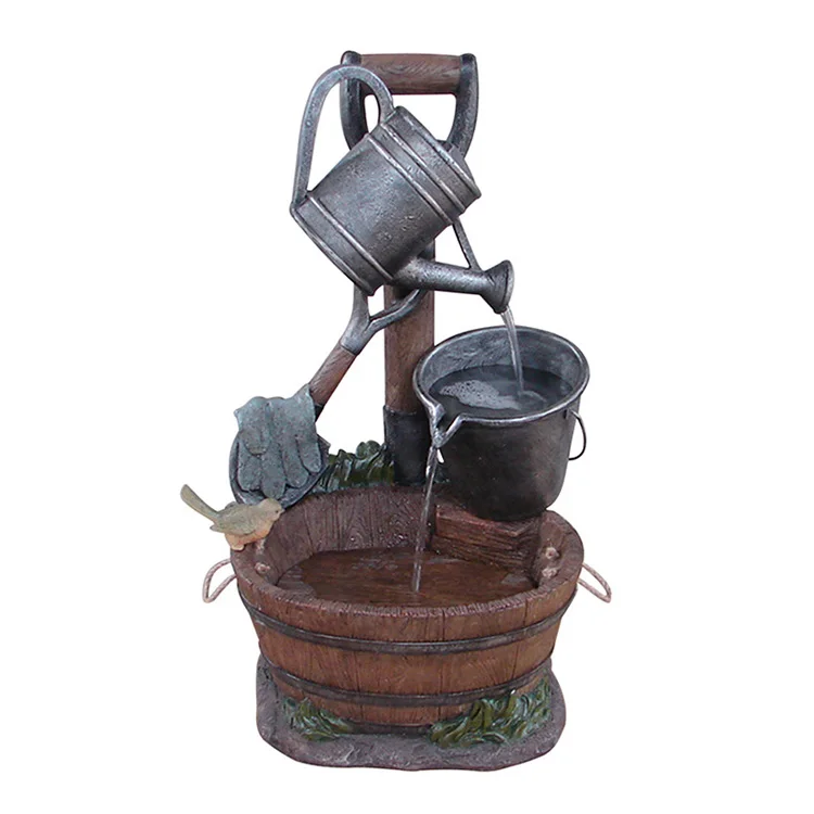 Полирезиновый наружный садовый Usb-фонтан