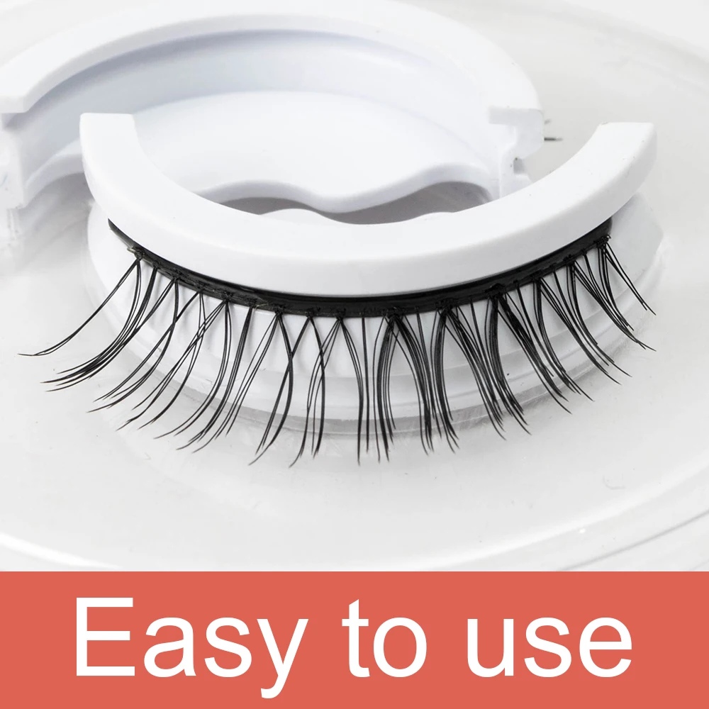 no glue self adhesive eyelash  vendor customized boxes strip eye tresluces lashes reusable self-adhesive eyelashes