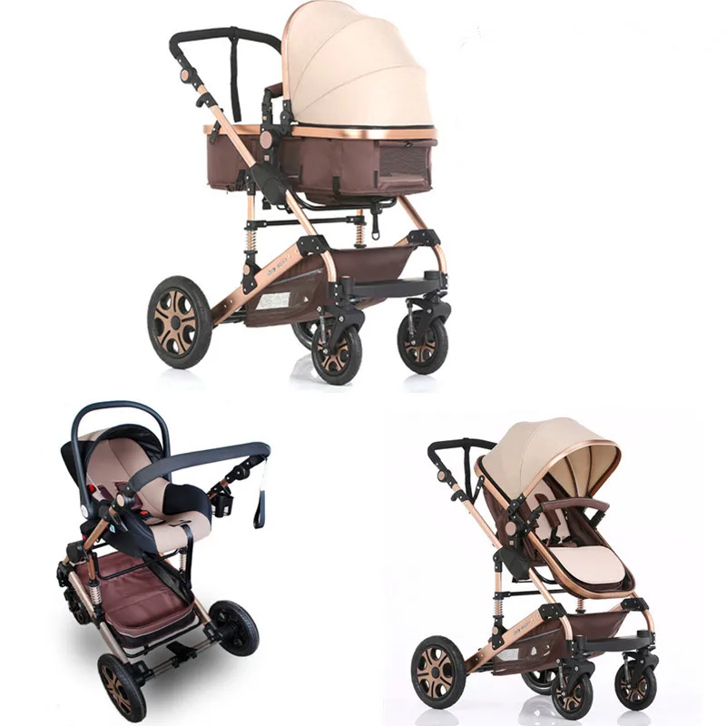 Ready to ship Baby Cart Sitting Lying Folding baby stroller 3in1 for new born