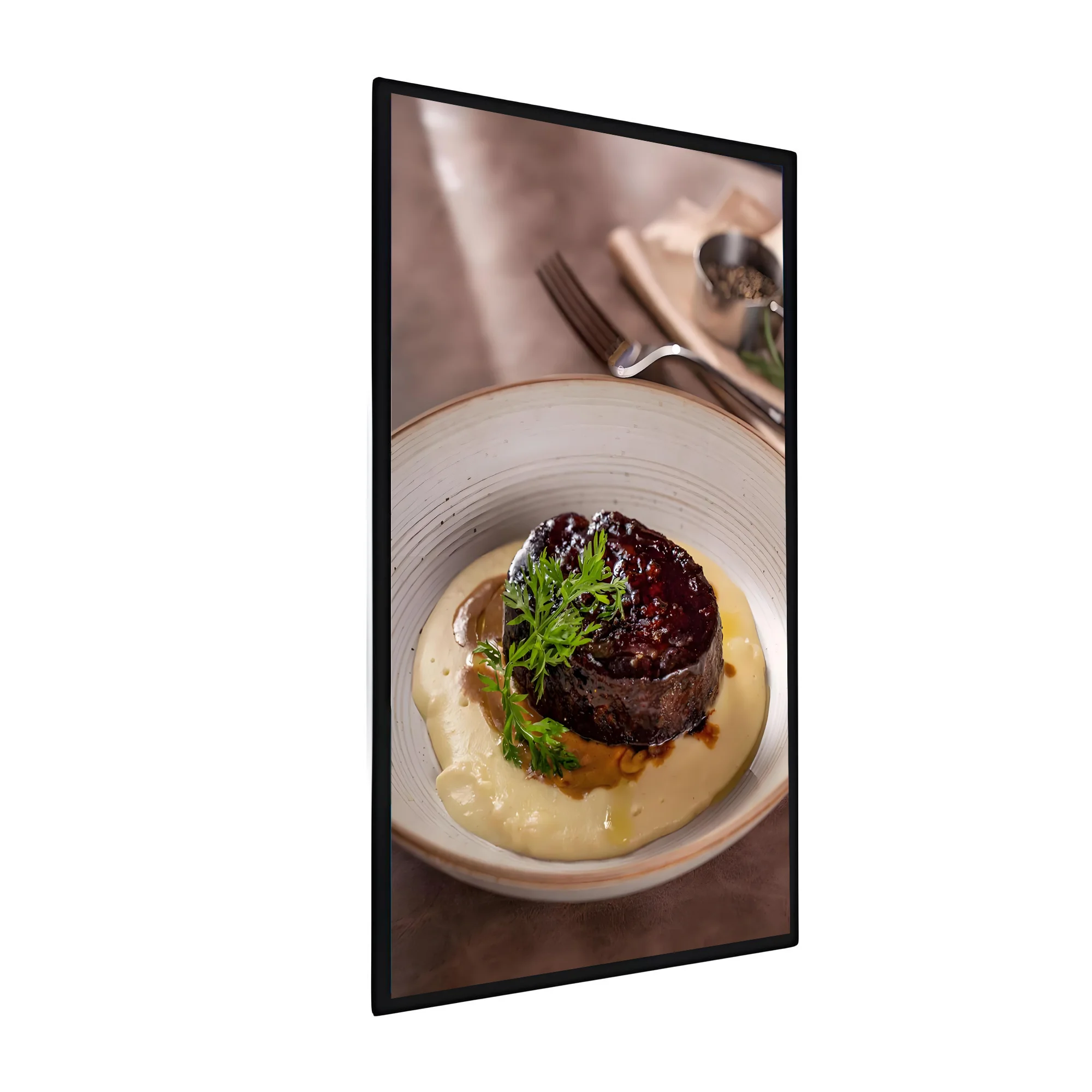 Custom 43 inch wall mounted ultra-thin advertise machine USB flash drive playback LCD intelligent high-definition display screen