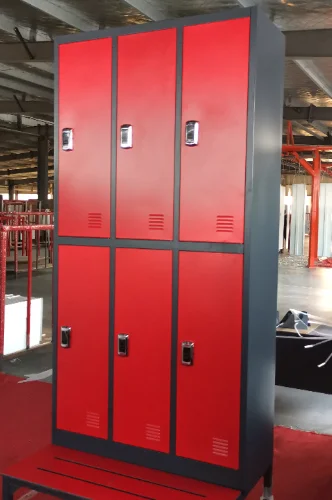 High Quality Blue metal 6 door steel  locker cabinet