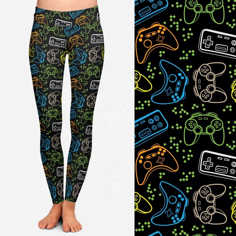 Dog puppy slogans printed leggings Women High yoga waist buttery soft 92% polyester 8% spandex leggings for women