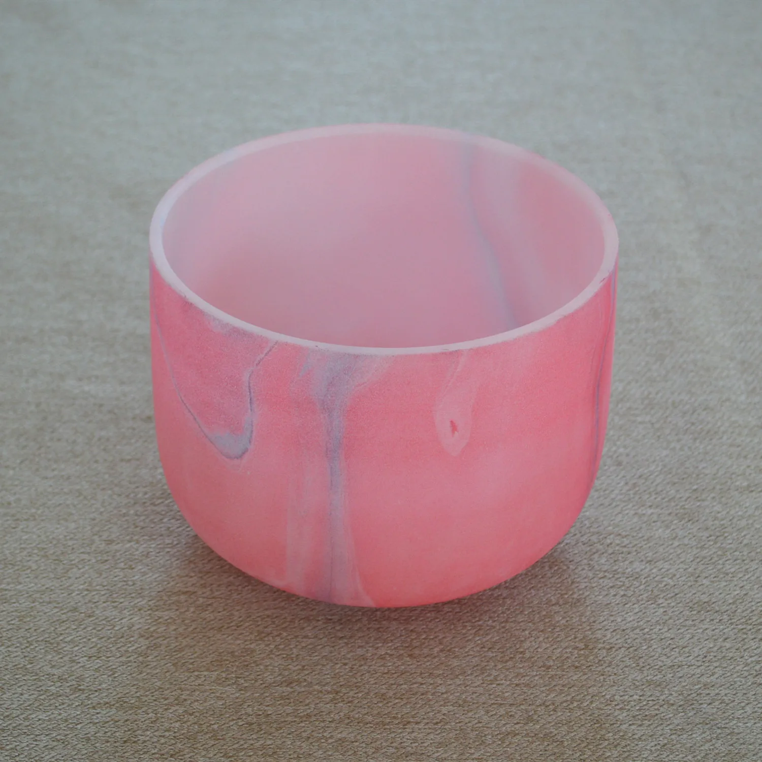 Customized Colorful Pattern Hand Painted Frosted Crystal Singing Bowls for Sound Healing and Meditation