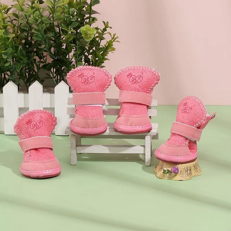 Wholesale Fashion Custom Size Non-Slip Winter Warm Wear-Resistant Pet Shoes For Dogs