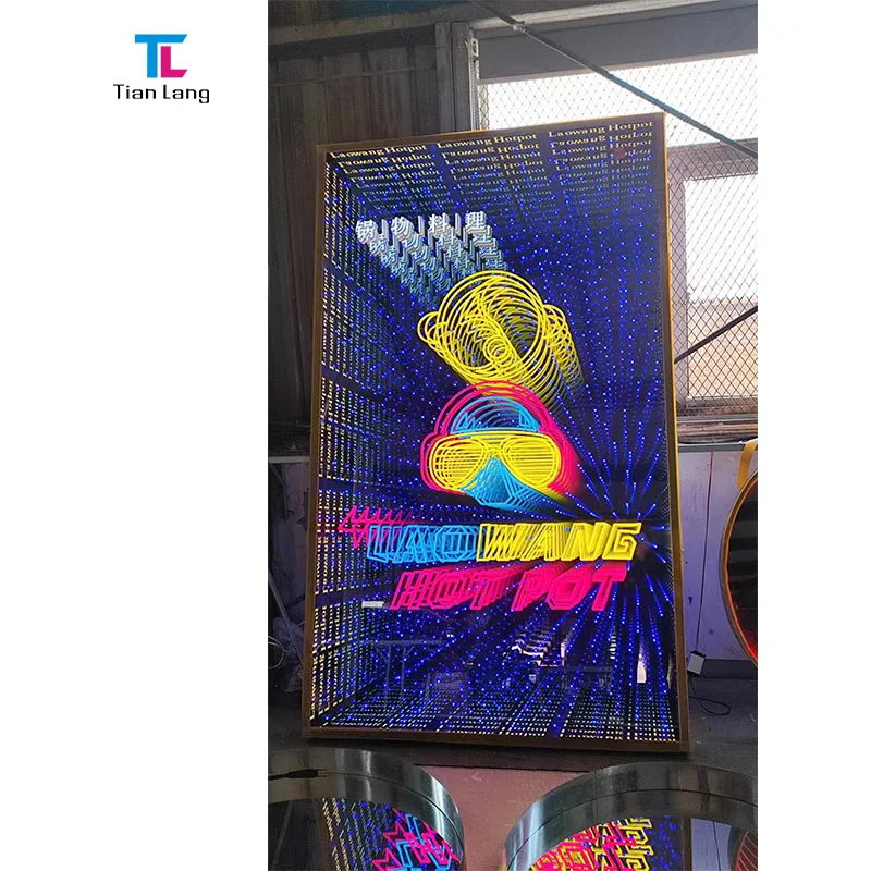 Factory Home Decor 3d Custom Wireless Extending Abyss Melaleuca Mirror Lit Letter Neon Light