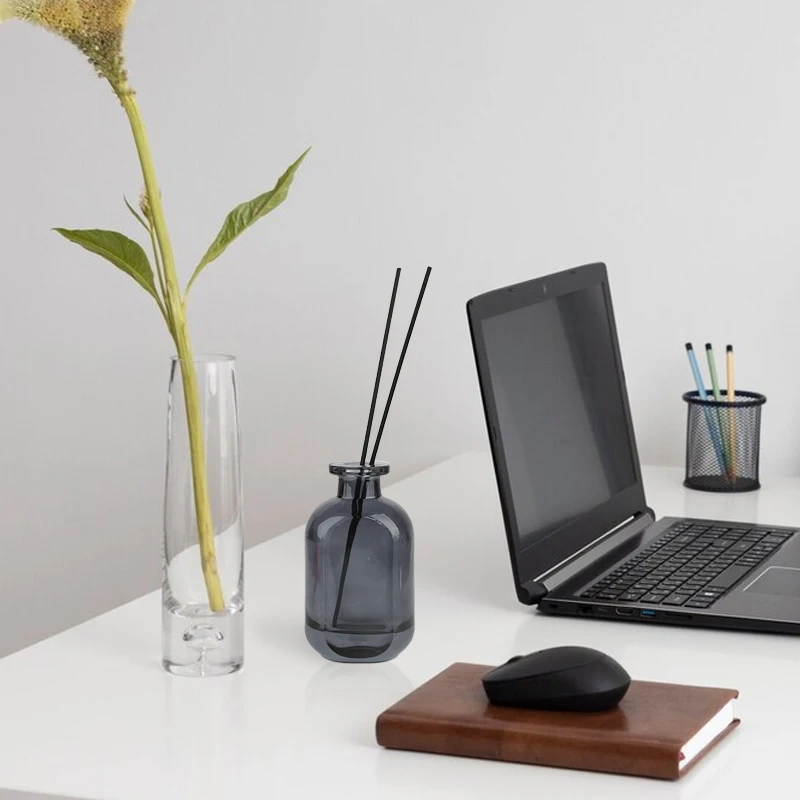 Colorful 150Ml Aroma Essential Oil Perfume Fragrance Diffuser Bottle Frosted Clear Glass Reed Diffuser Empty Bottle For Decor