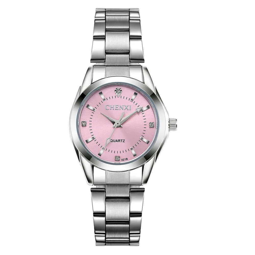 CHENXI Inlaid Diamond 3ATM Life Waterproof Quartz Movement Couple Watch Elegant Luxury