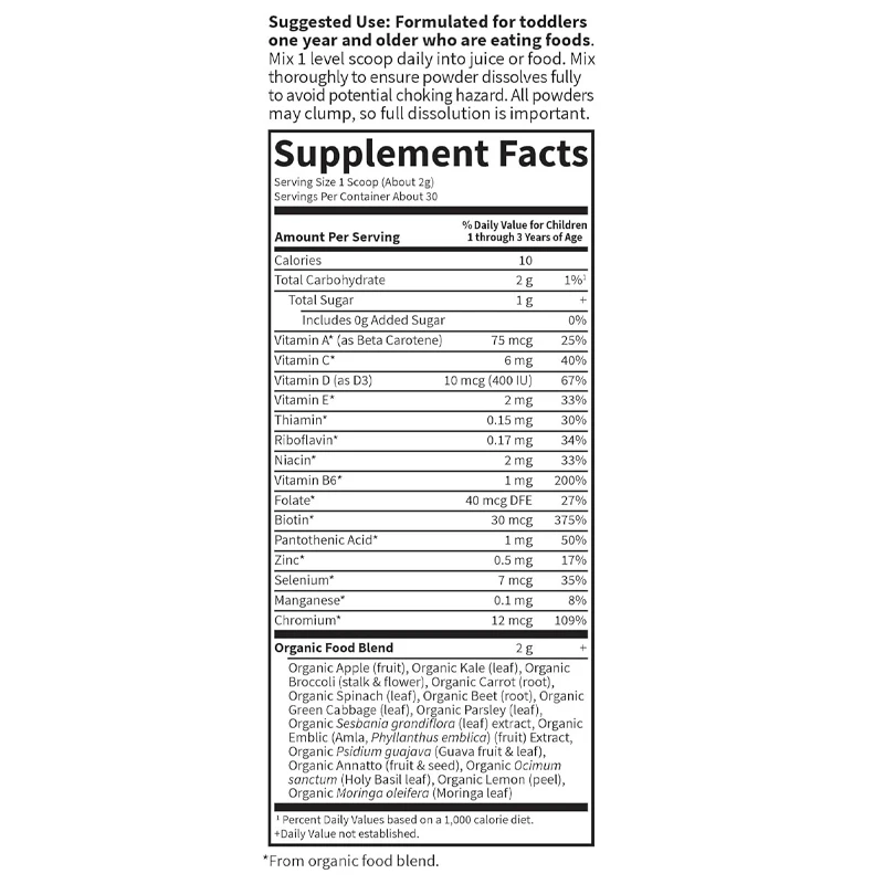 Private Label Kids Multivitamin powder Health Food Supplement Enhance resistance Multivitamin powder