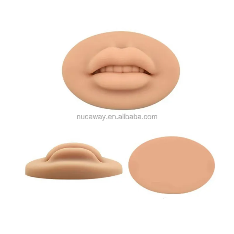 3D Open Mouth Silicone Lips Practice Skin  for Semi Permanent Makeup Tattoo Artists Lip PMU Microblading Practice Skin
