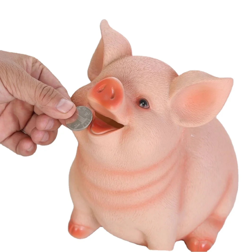 Pink Pig Dog Shaped Birthday Gift Coin Bank Children Money Saving Box Household Decoration Cartoon Piggy Bank