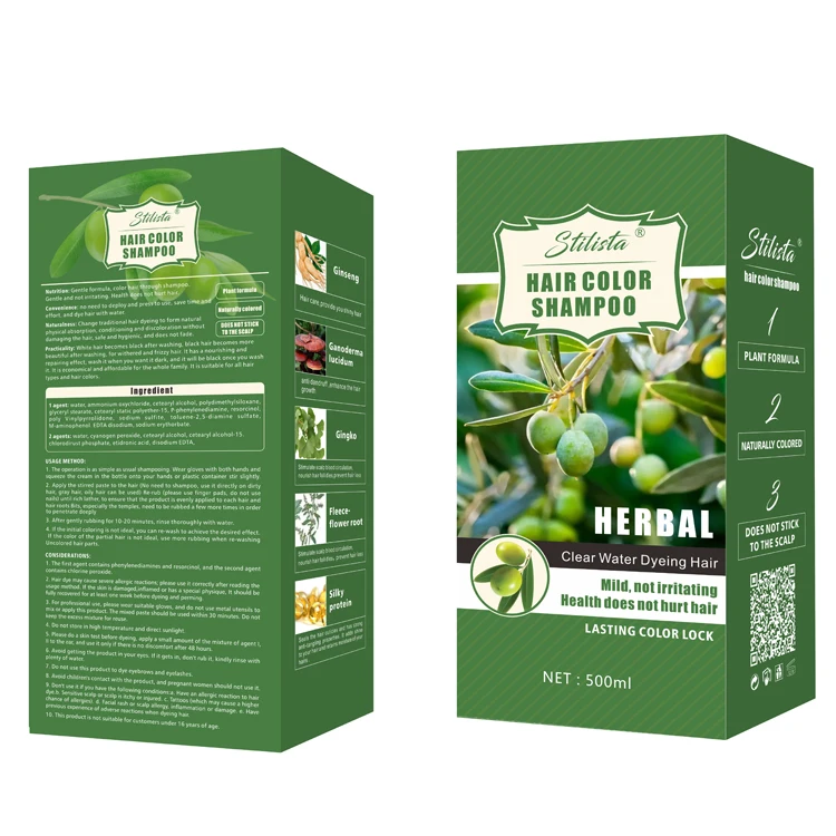 Natural Professional Organic Hair Color Shampoo To Cover Grey Hair Magic Fast Hair Dye Shampoo For Women From Korean