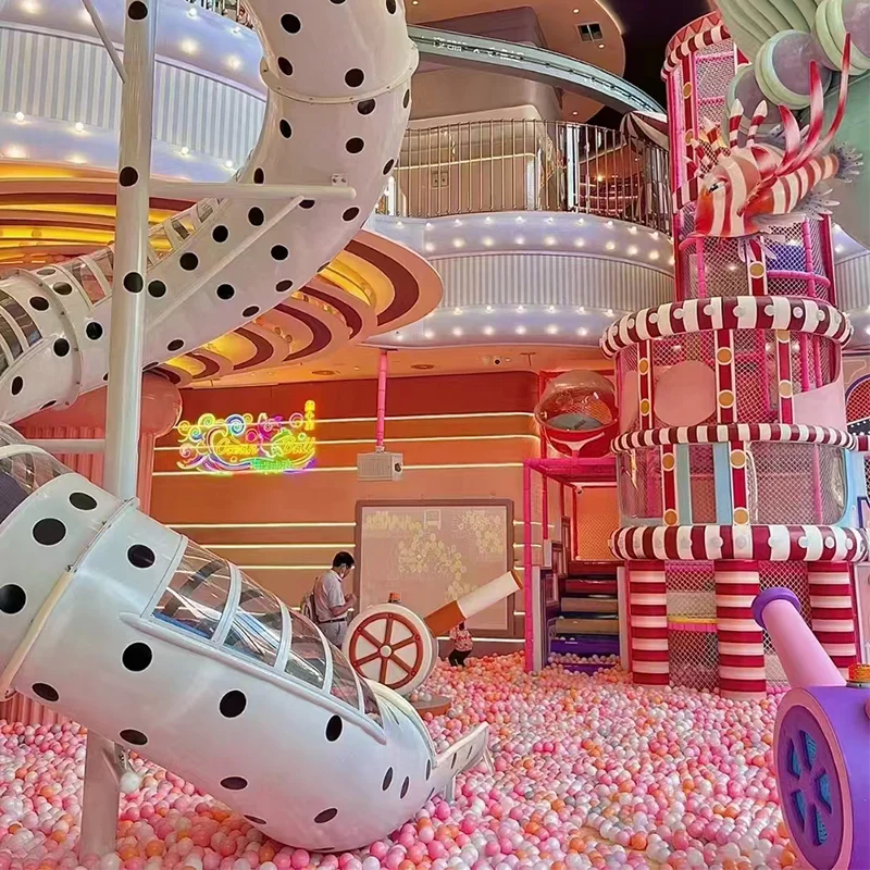 Large Maze Playland Soft Adventure Kids Slides Indoor Plastic Playground for Shopping Mall