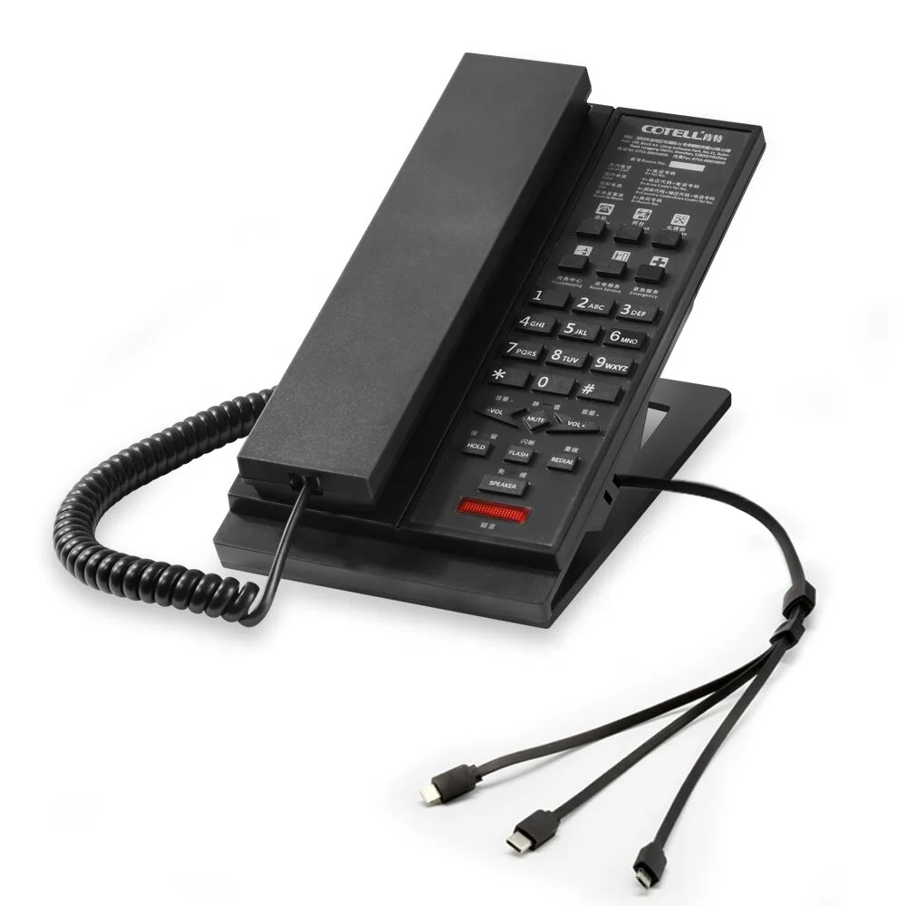 Cotell Aurum Series AU2086A Landline Corded Phone Adjustable Volume Hands-Free Home Office Hotel Room Telephones