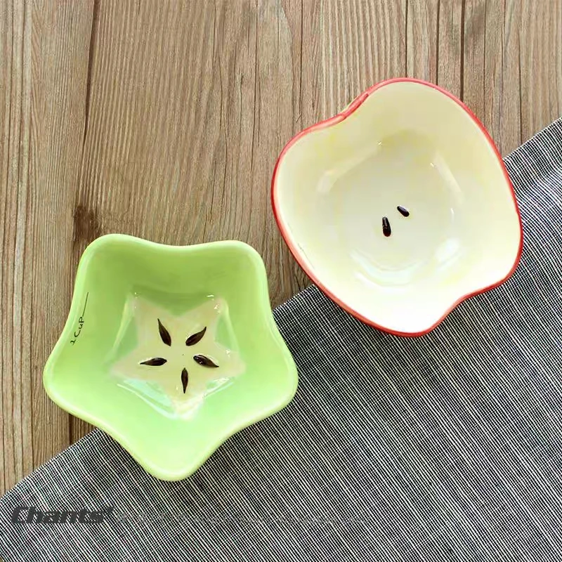
custom made Lovely fruit pet ceramic bowl cat dog food bowl Chinese manufacturer 