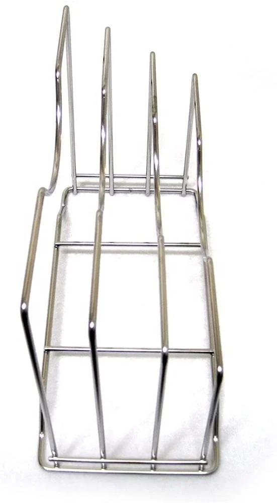 Stainless Steel Wire Chopping Board Holder Cutting Board Rack Kitchen Organizer