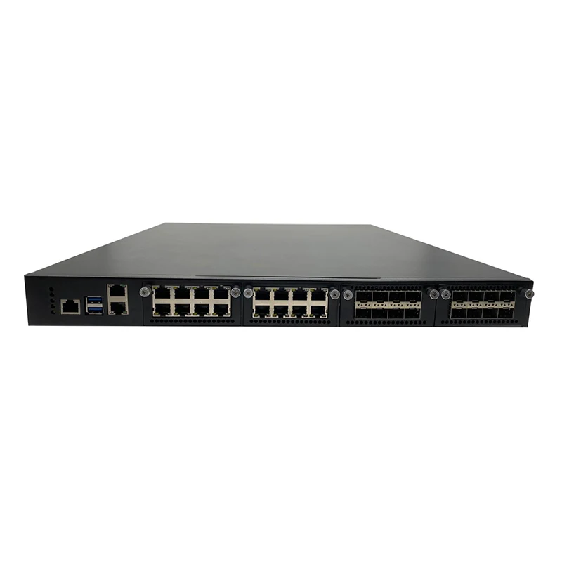 1U Rackmount Network Appliance with Skylake 6th/7th Gen Core i3/i5/i7 or Xeon E3 1200 v5/v6 processors, 4 X NIC module slo