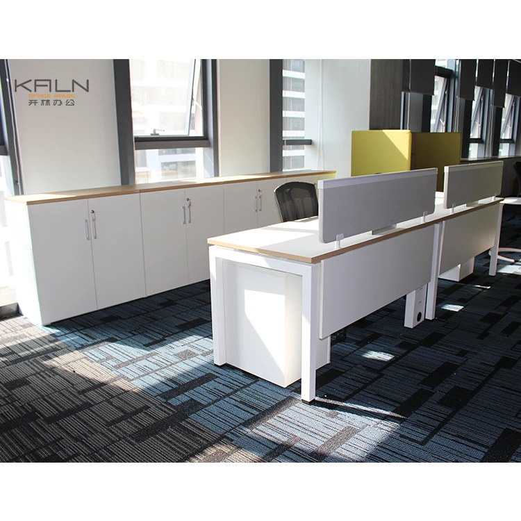 China factory office furniture screen partition workstation free combination office table for 4/6/8 person green material