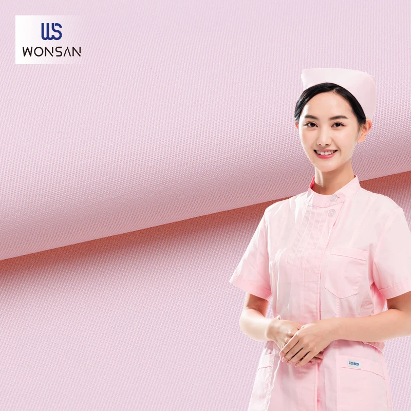 medical Fabrics Polyester Cotton Medical High Fastness No Pilling Easy Washing Woven Twill Fabrics