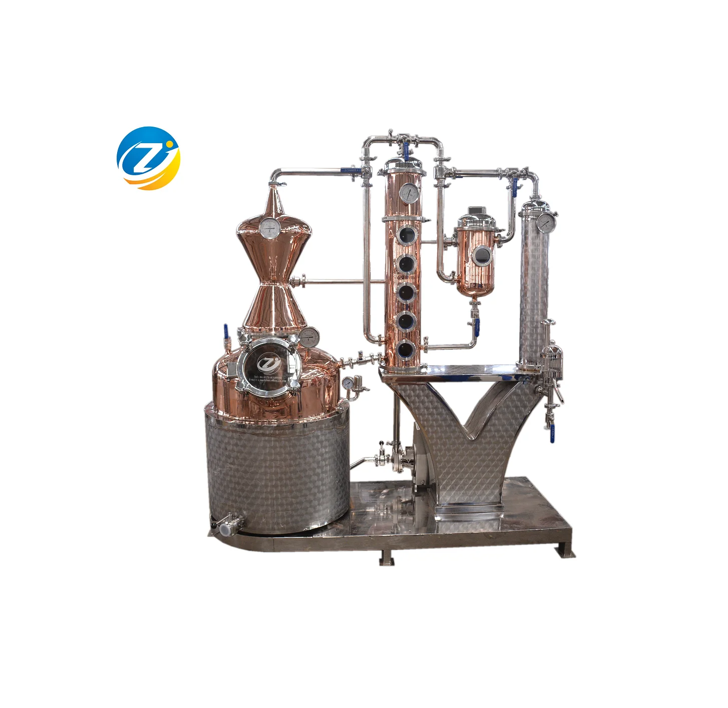 Vodka making machine 200L distillation pot moonshine still
