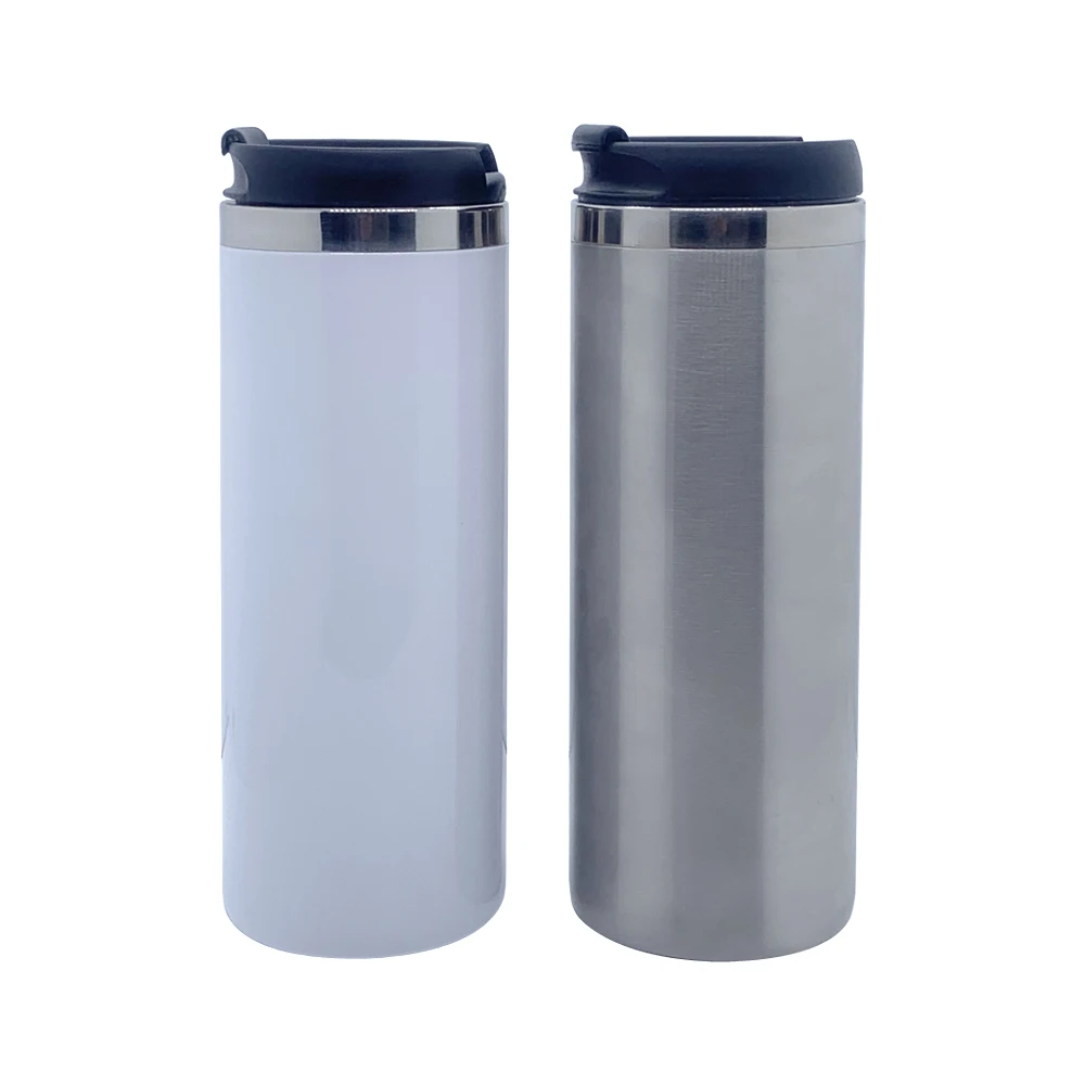 Stainless Steel Silver Double Wall Sublimation Tumbler Blank With Lid For Heat Press Sublimation Printing