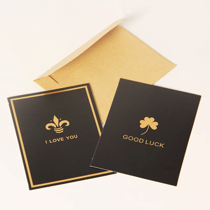 Custom Thank You Card Thick Paper Virious Styles Greeting Birthday Cards for small business With Foil Logo